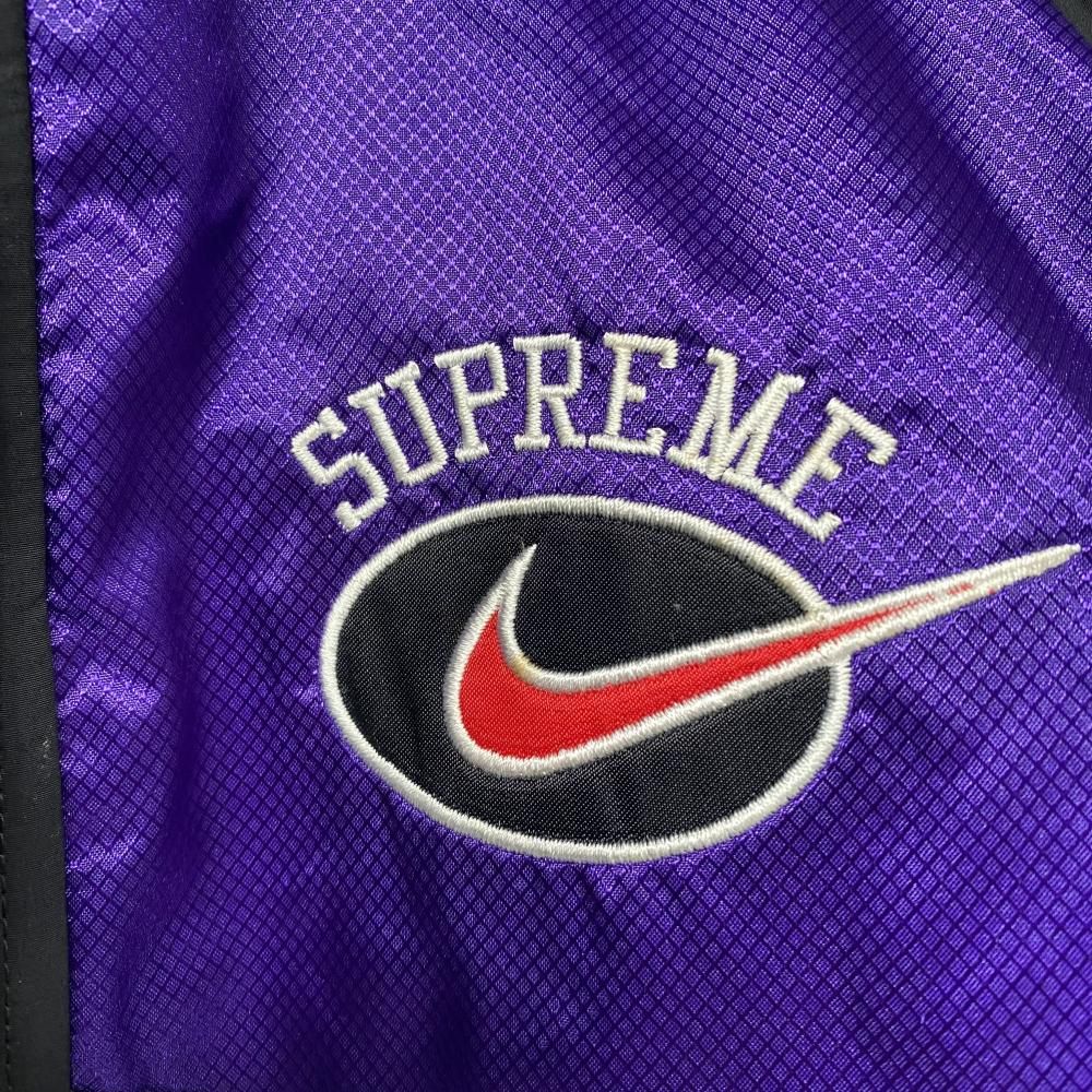 中古】Supreme×NIKE 19SS Hooded Sport Jacket ブラック パープル