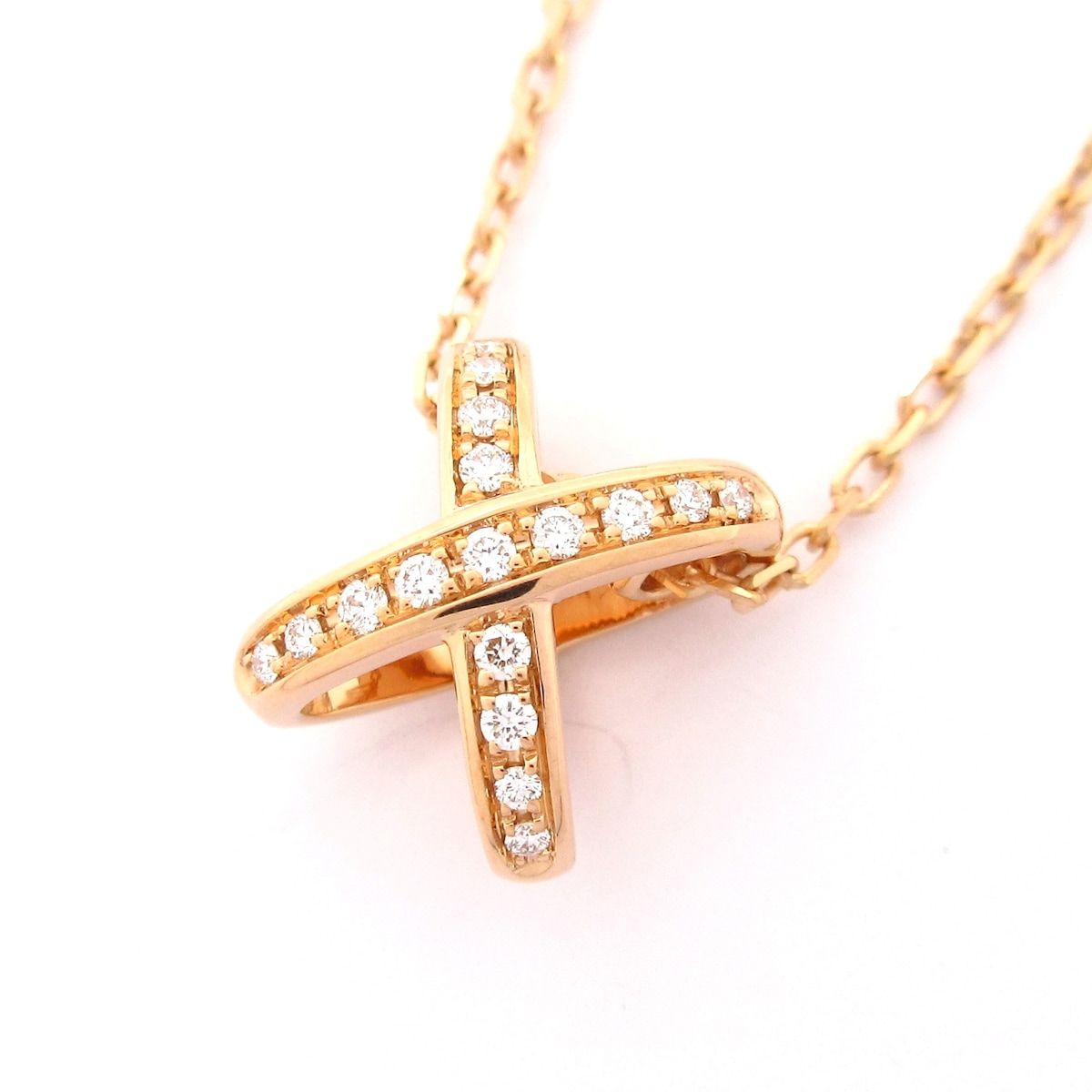 CHAUMET ショーメ ネックレス ジュ ドゥ リアン ペンダント 082216 K 18 PG×ダイヤモンド 17 Pダイヤ|ダイヤ0.11カラット
