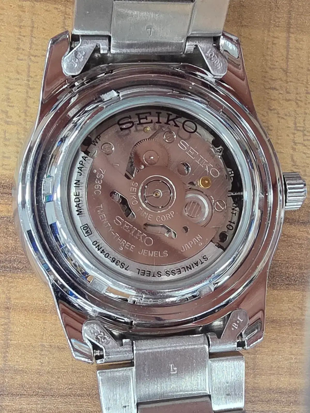  SEIKO 7 S 36 04 N 0 オートマチック メタル リストウォッチ 金属ベルト 時計