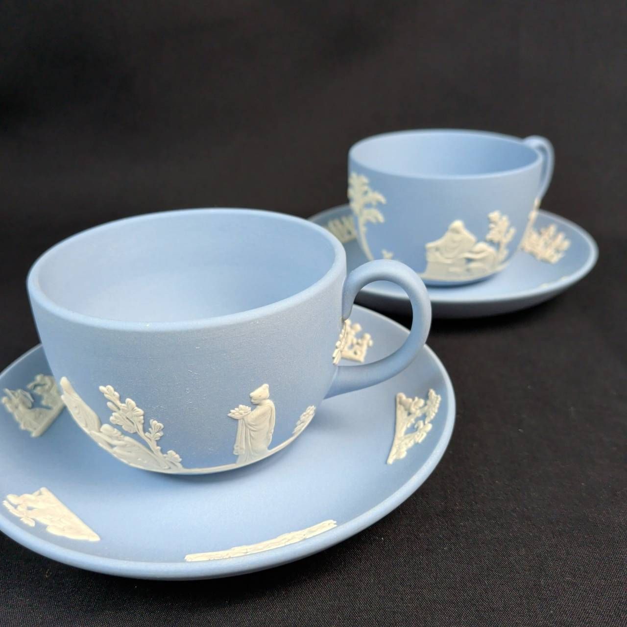 ウエッジウッド カップ＆ソーサ― ジャスパー ペールブルー2客 - メルカリ