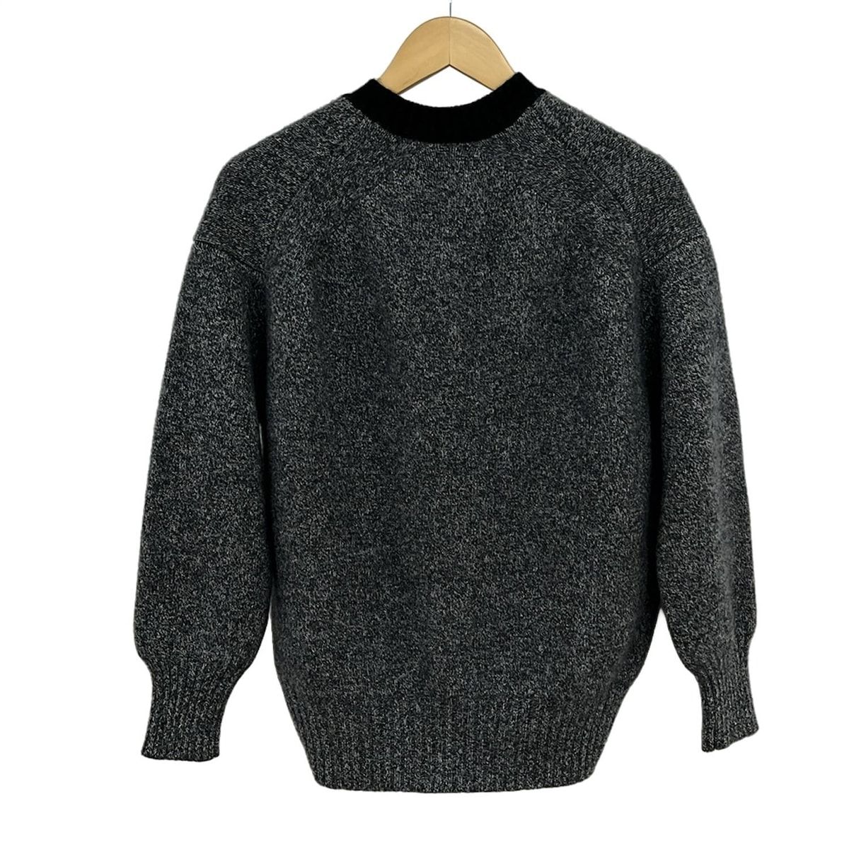 Drawer ドゥロワー 長袖セーター レディース - ダークグレー×黒 カシミヤ