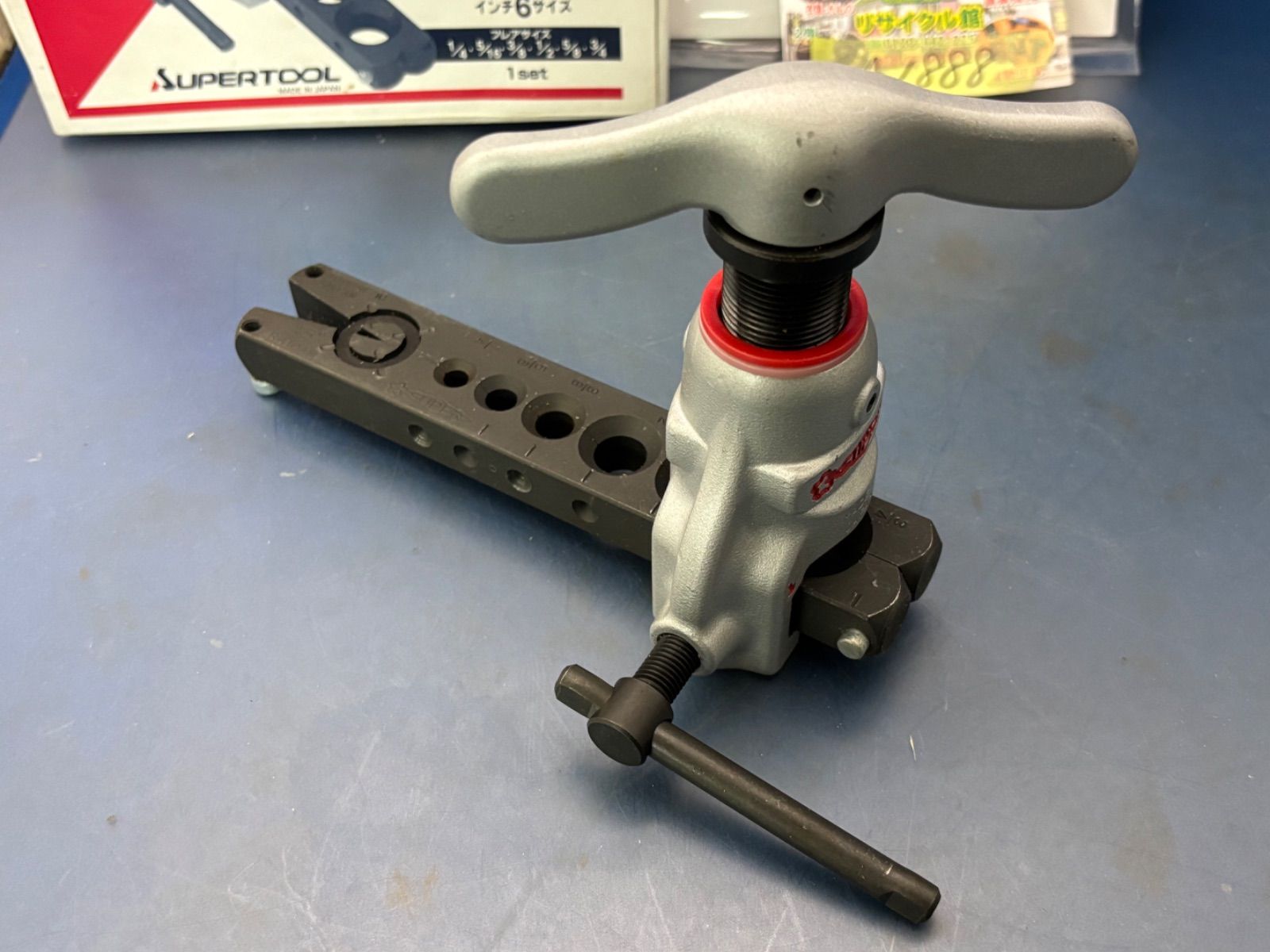 スーパーツール SUPER フ リングツールセット 1 4 5 16 3 8 2 偏芯式 フィードハンドル型 新冷媒 新規格 TF 456 WH