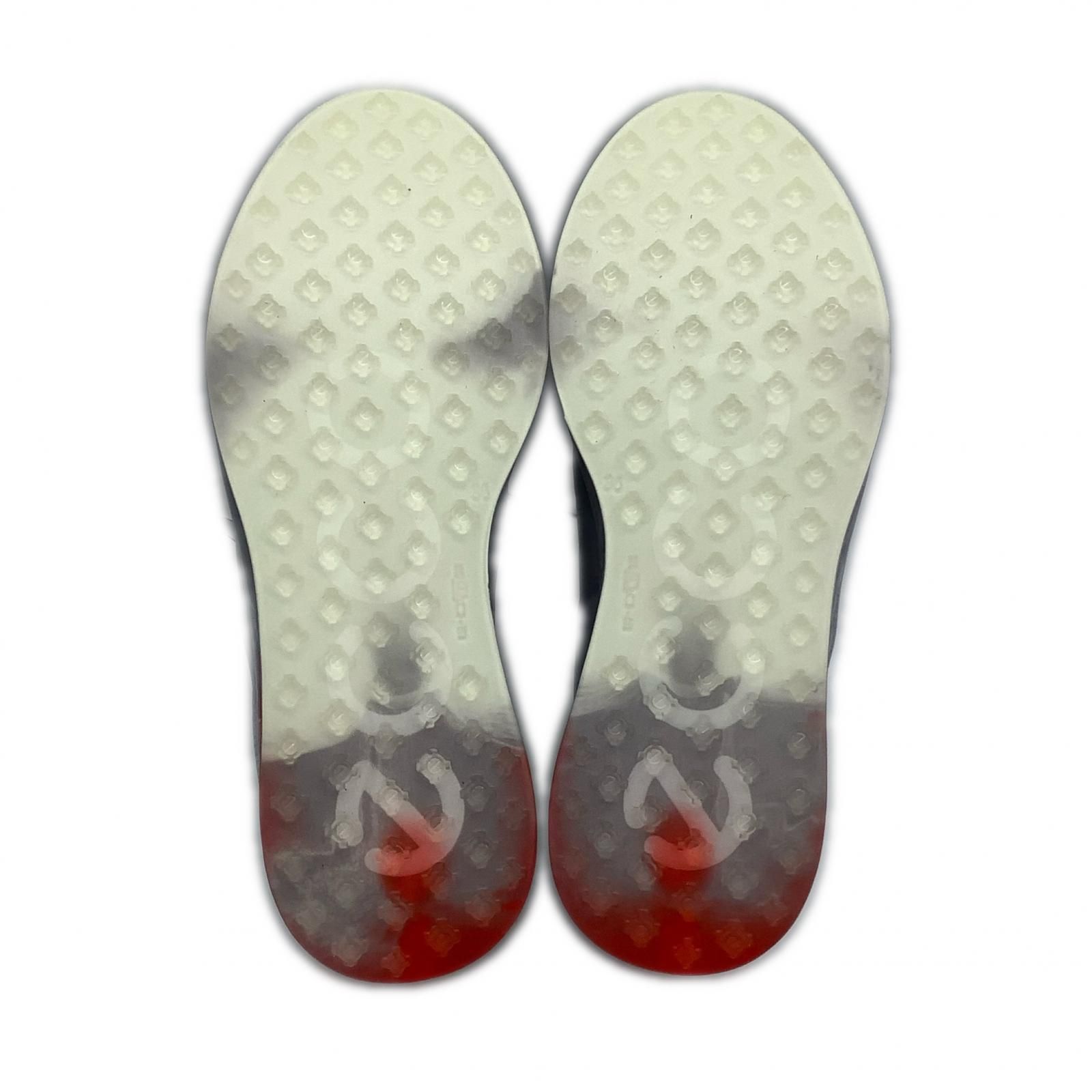 中古 エコー ecco ゴルフシューズ 36 23cm グレー レッド ゴアテックス