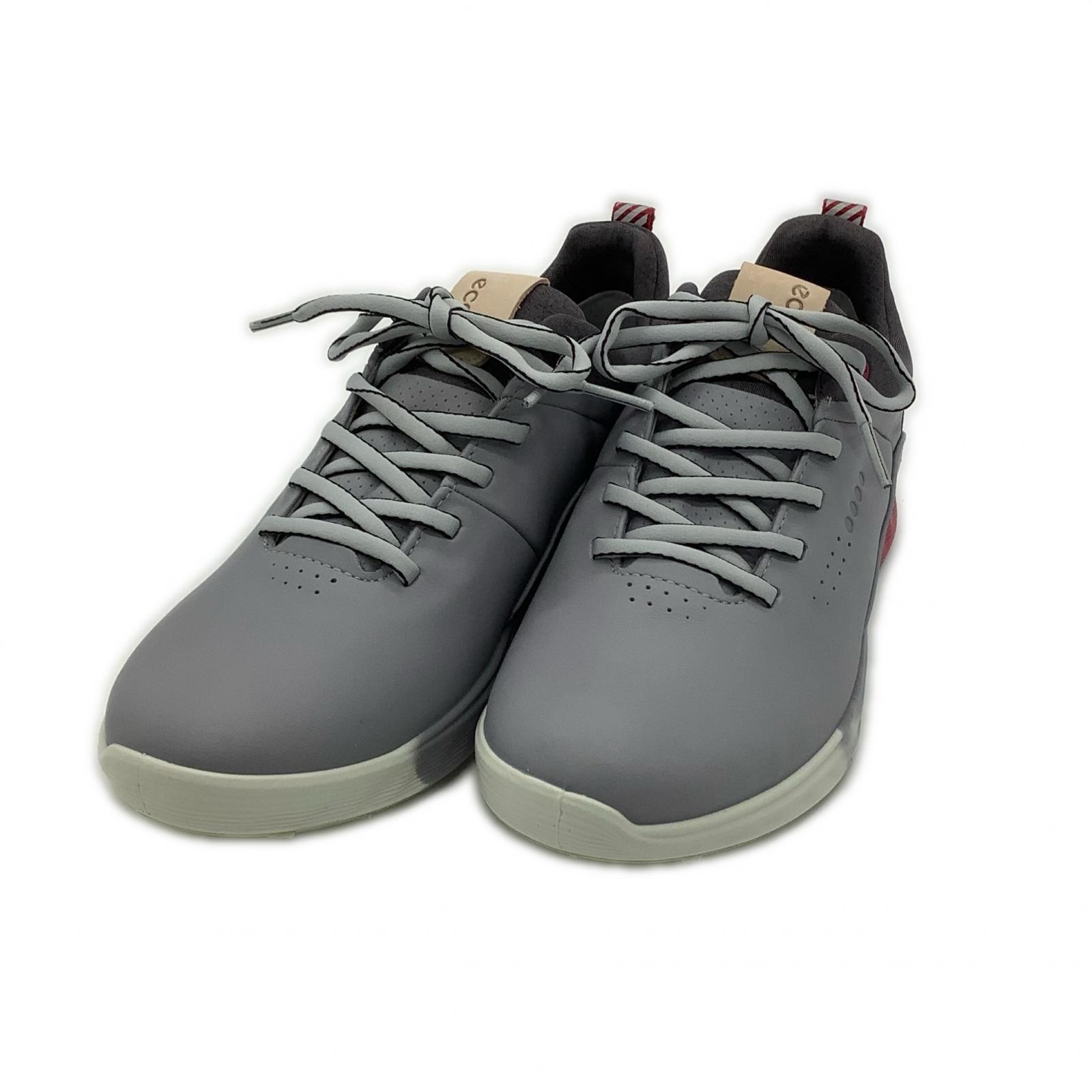 中古 エコー ecco ゴルフシューズ 36 23cm グレー レッド ゴアテックス