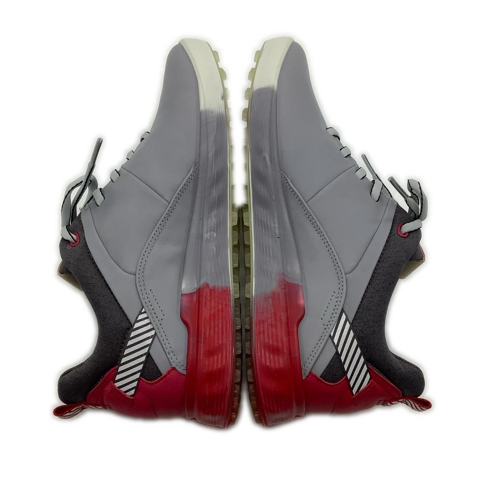 中古 エコー ecco ゴルフシューズ 36 23cm グレー レッド ゴアテックス