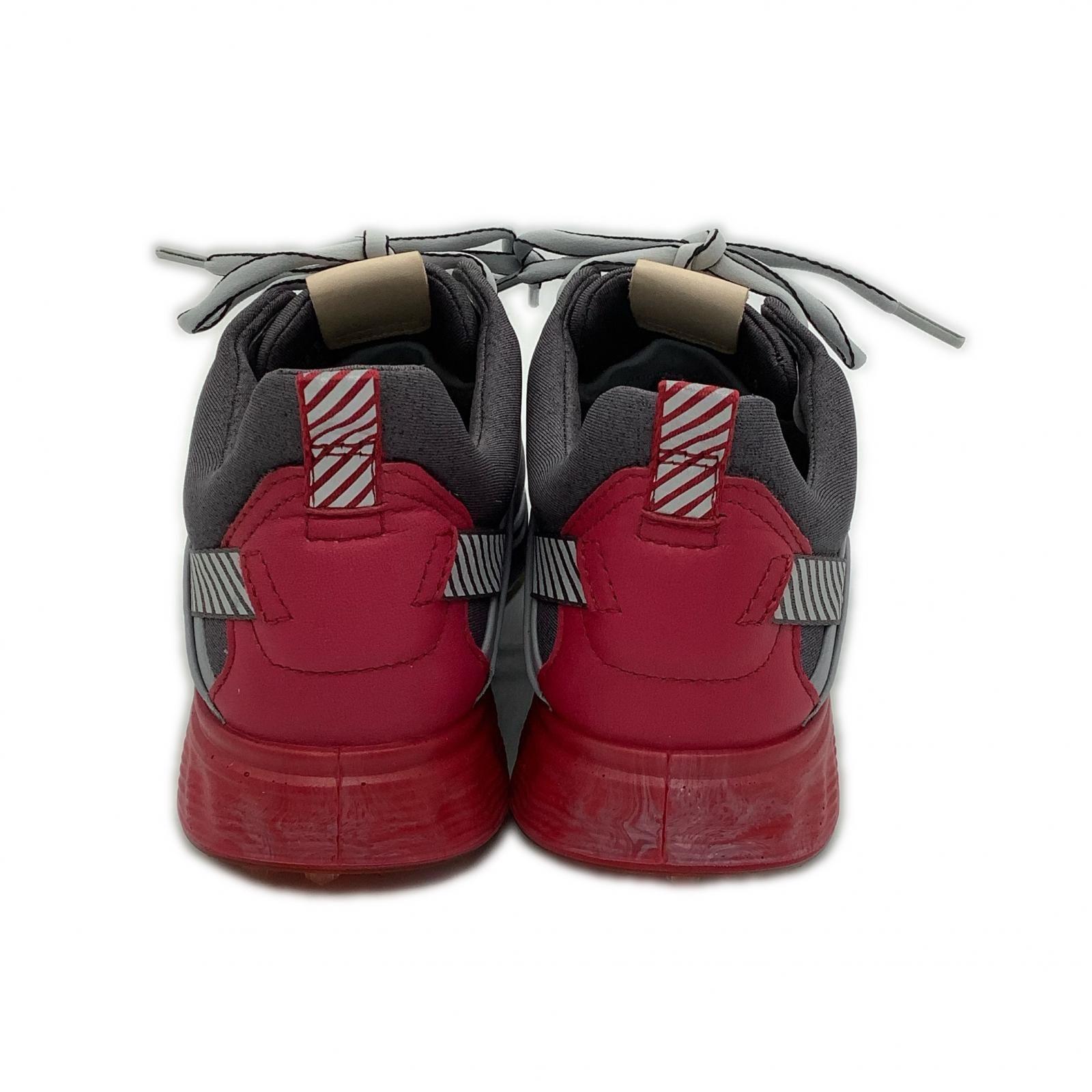 中古 エコー ecco ゴルフシューズ 36 23cm グレー レッド ゴアテックス