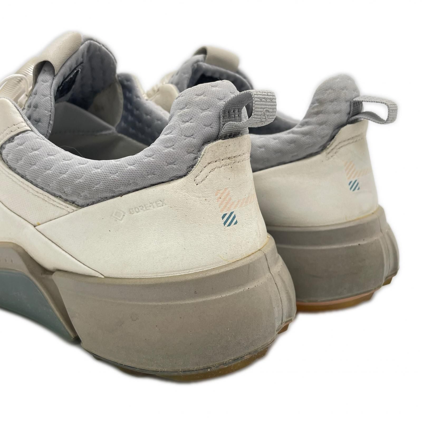 中古 エコー ecco ゴルフシューズ 38 24cm ホワイト系 biom h4 boa