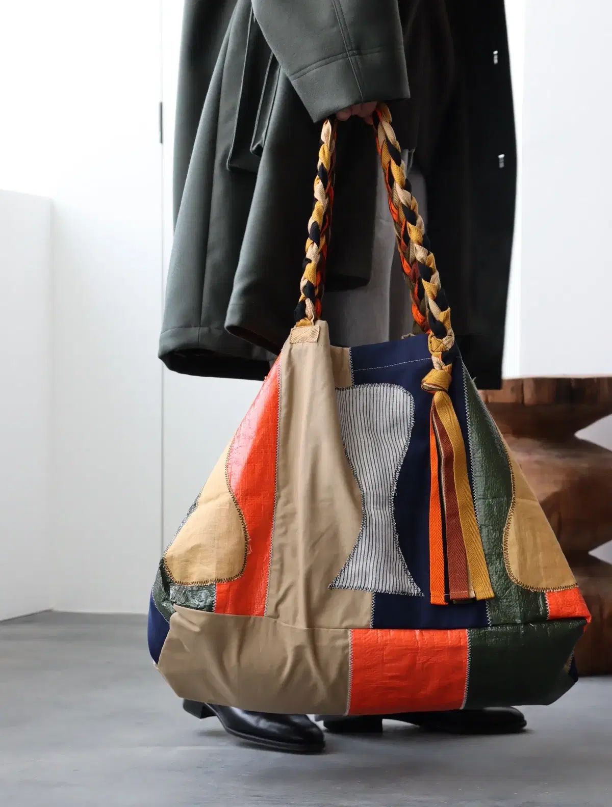 バッグ KHOKI Color-block vinyl bag KHOKI Color-block vinyl bag Orange KHOKI カラーブロック ビニール