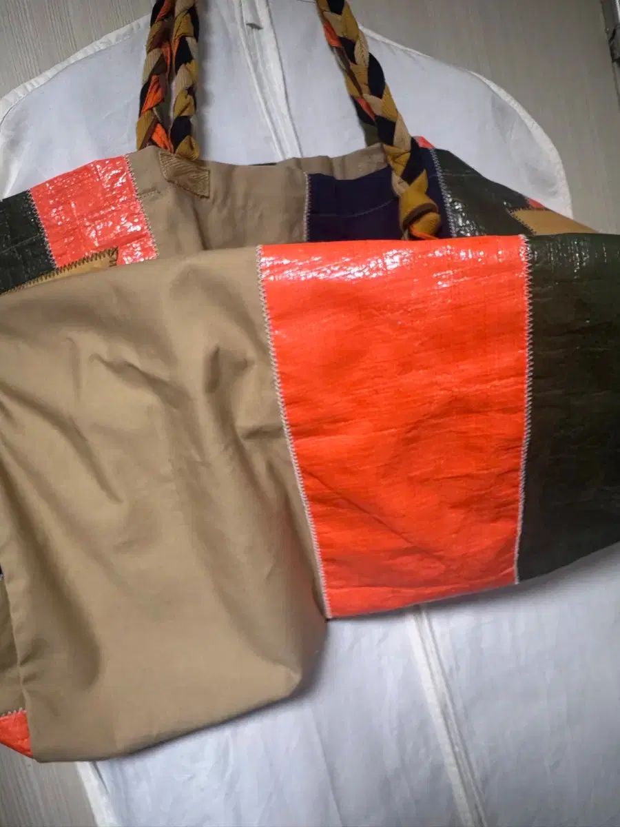 KHOKI Color-block vinyl bag Orange KHOKI カラーブロック ビニール