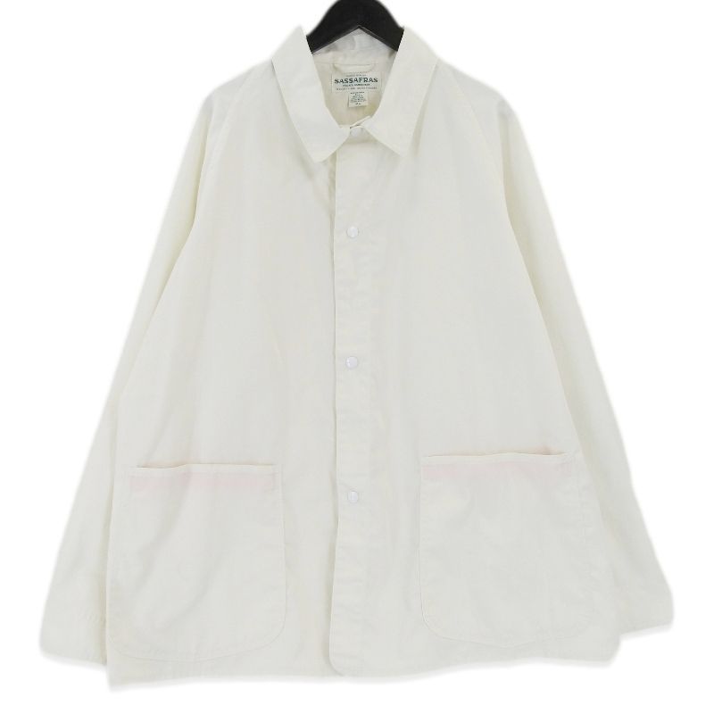 SASSAFRAS / 23SS/Pruner Coat - T/C Chino/プルーナーコート/ジャケット/SIZE:S/ホワイト SASSAFRAS ササフラス PRUNER COAT T/C CHINO プルーナーコート