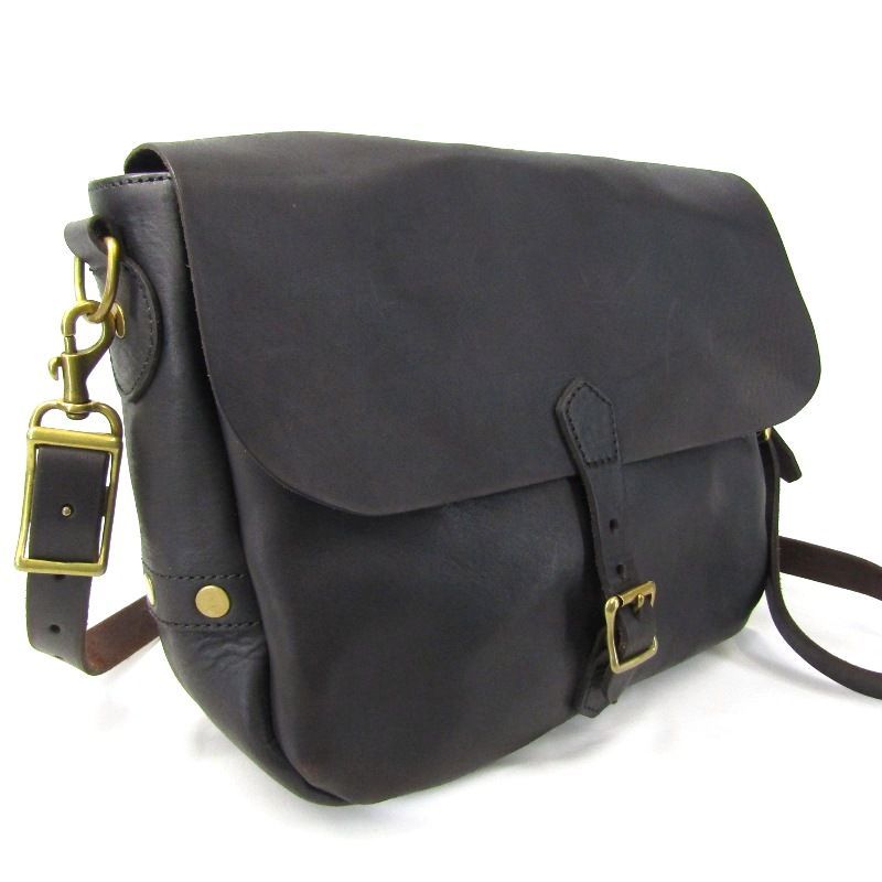 vasco ヴァスコ Leather Postman Shoulder Bag REGULAR VS-247 L ショルダーバッグ カウレザー OLD OIL Series ブラック 黒
