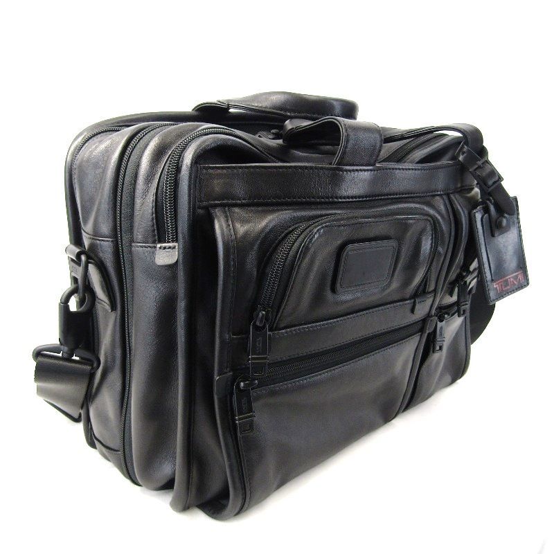 Tumi トゥミ ブリーフケース 96141 DH Alpha Travel - Business エクスパンダブル オーガナイザー レザー ブラック 黒