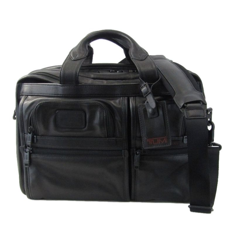 Tumi トゥミ ブリーフケース 96141 DH Alpha Travel Business エクスパンダブル オーガナイザー レザー ブラック 黒