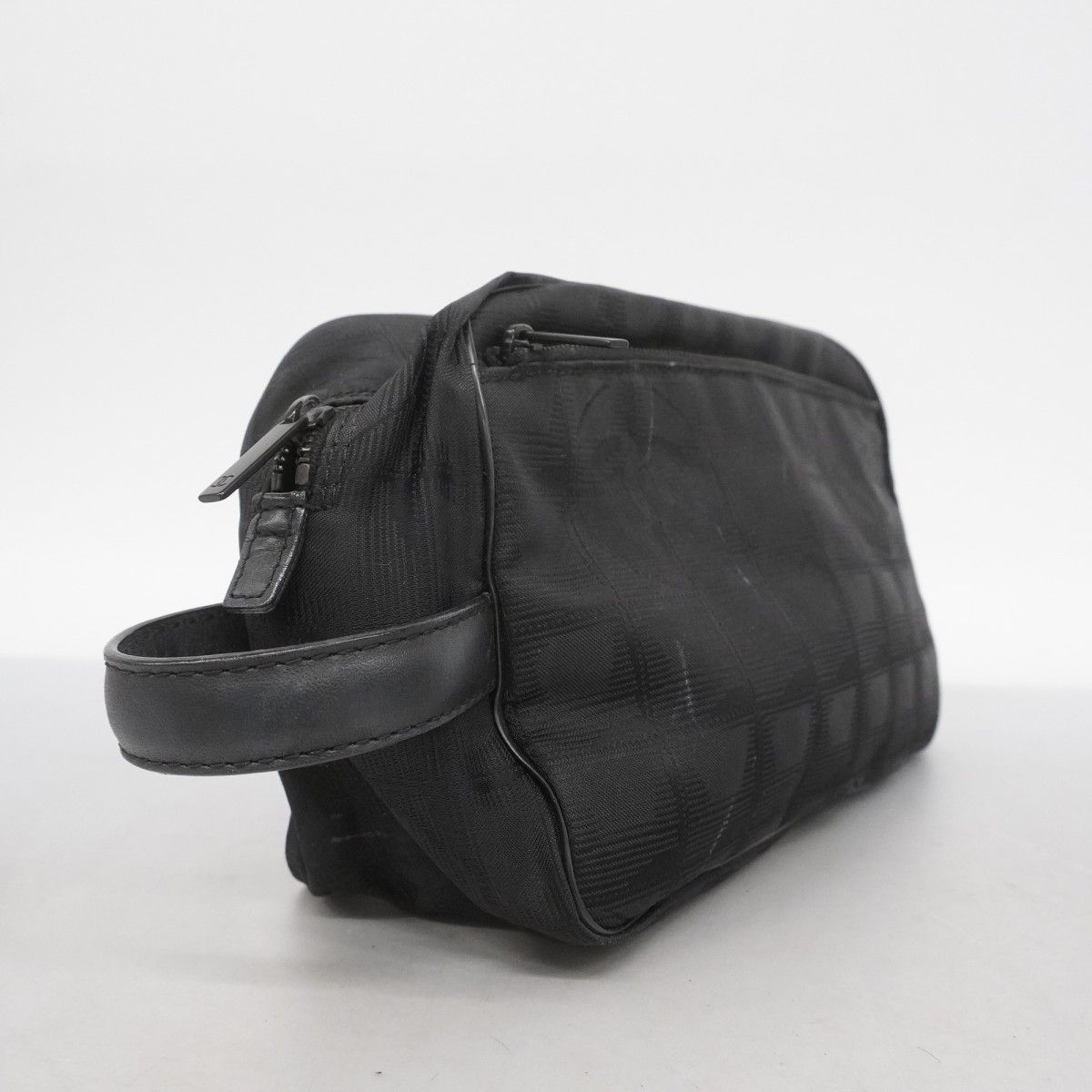 5 oe 5263 シャネル ポーチ ニュートラベル ナイロン ブラック メンズ レディース ユニセックス