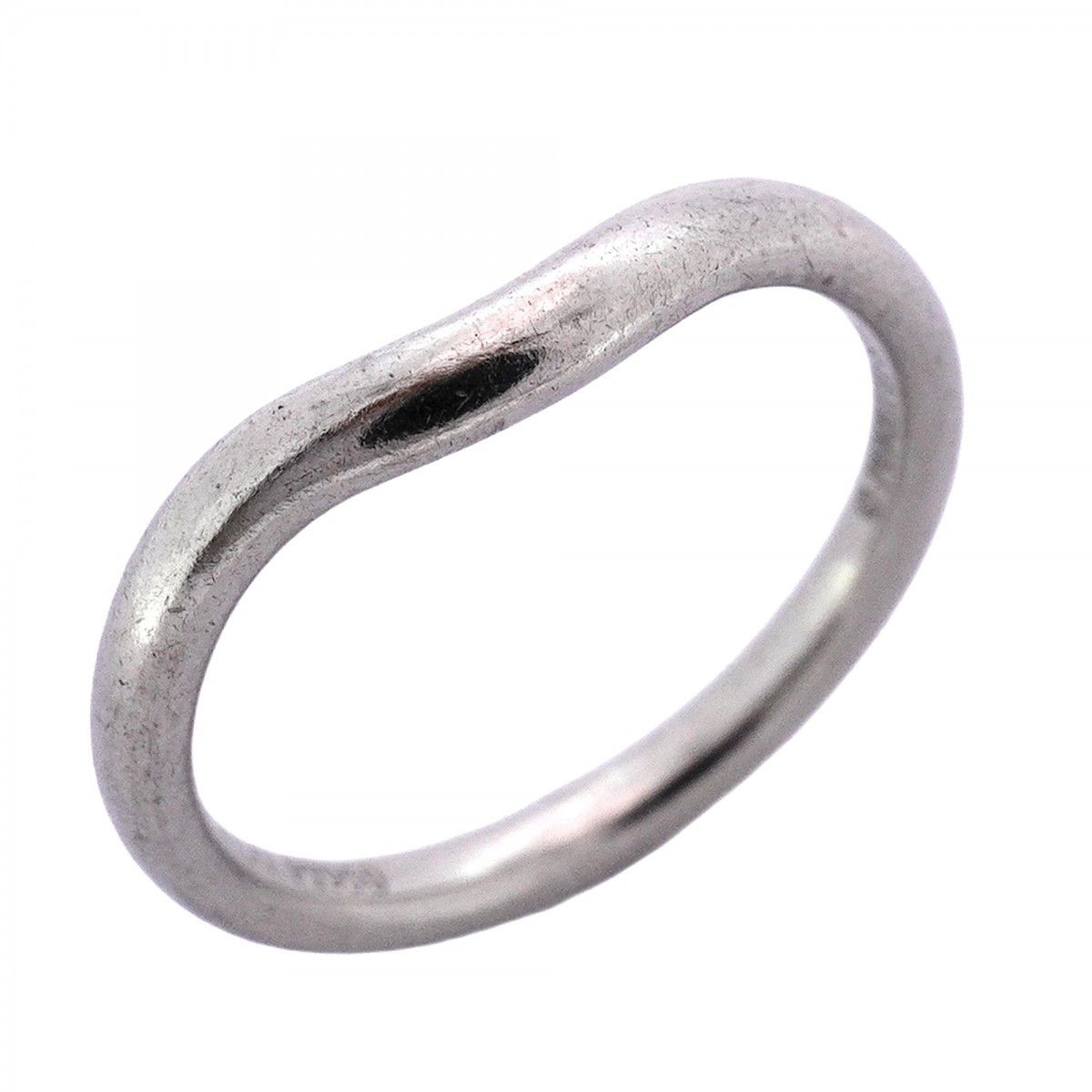 5job0471】ティファニー リング カーブドバンド Pt950 プラチナ 6.5号