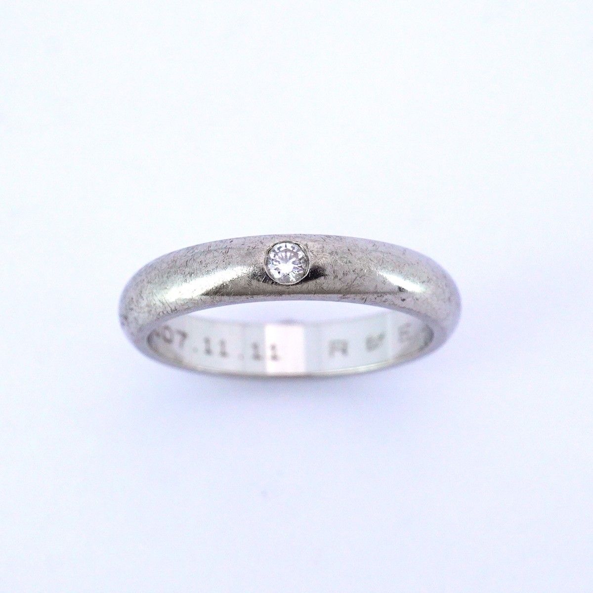 5 job 0493 カルティエ リング クラシックウェンディング 1 PD Pt 950 プラチナ ダイヤモンド ＃51 レディース