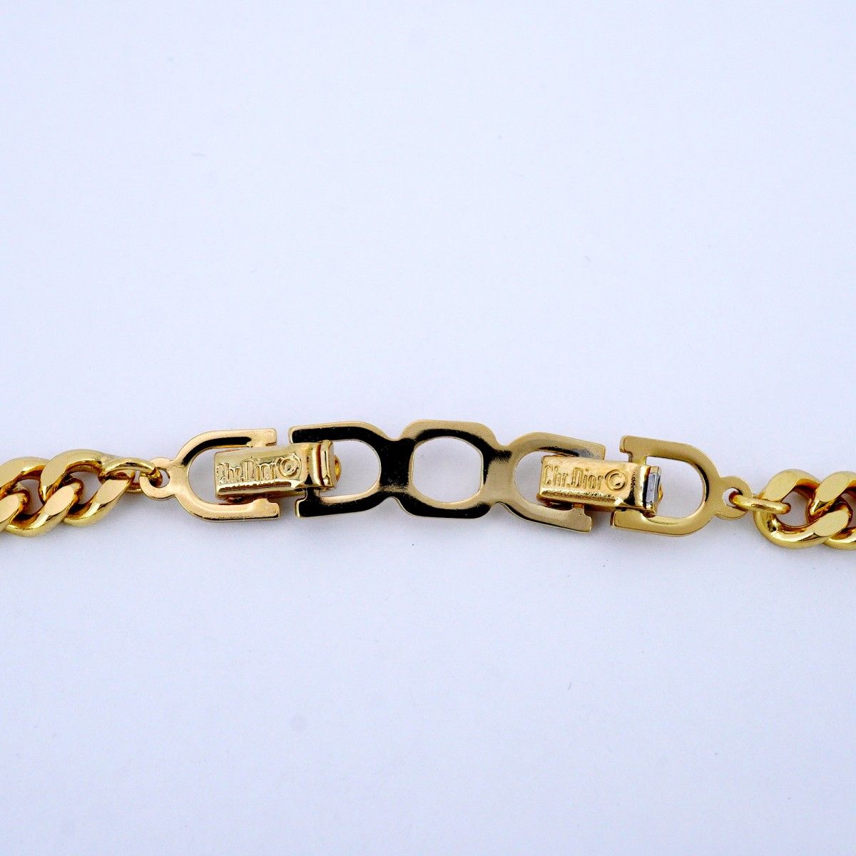 5job0505】クリスチャンディオール ネックレス CDロゴ GPメッキ ライン