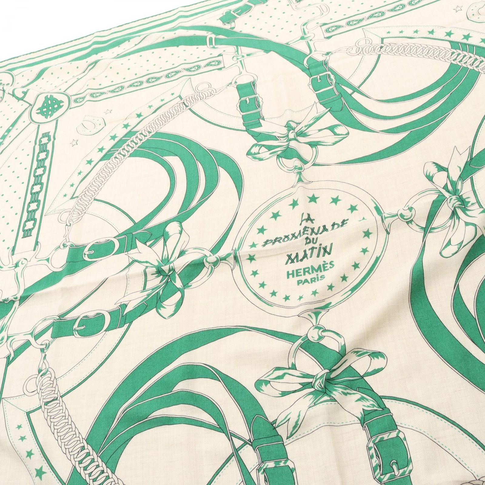 HERMES エルメス カレジェアン カレ140 LA PROMENADE DU MATIN スカーフ