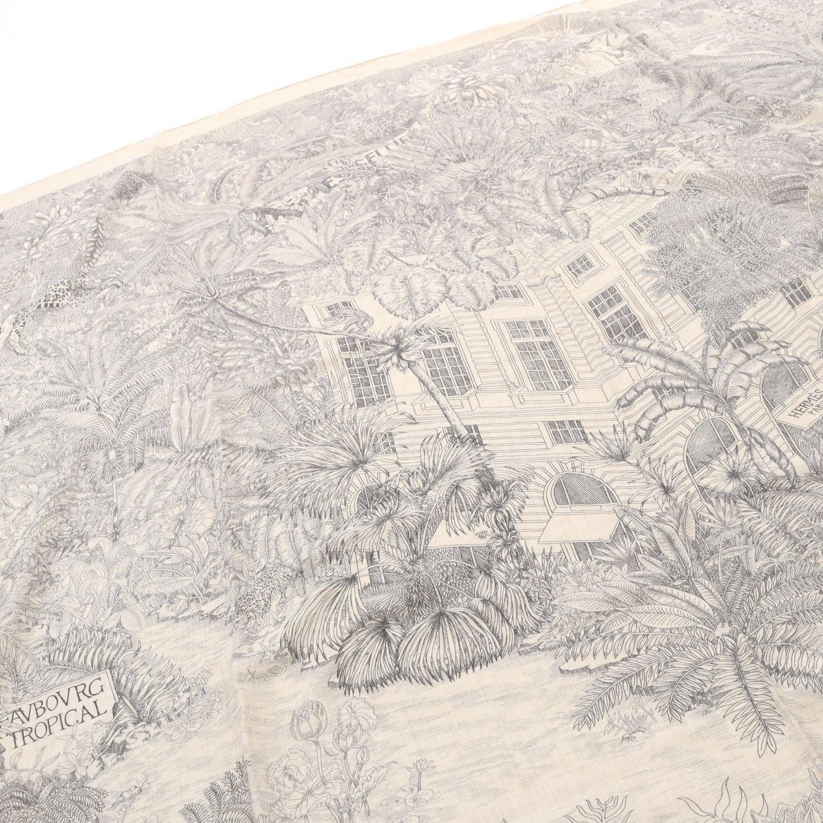 HERMES エルメス カレジェアン カレ140 FAUBOURG TROPICAL スカーフ