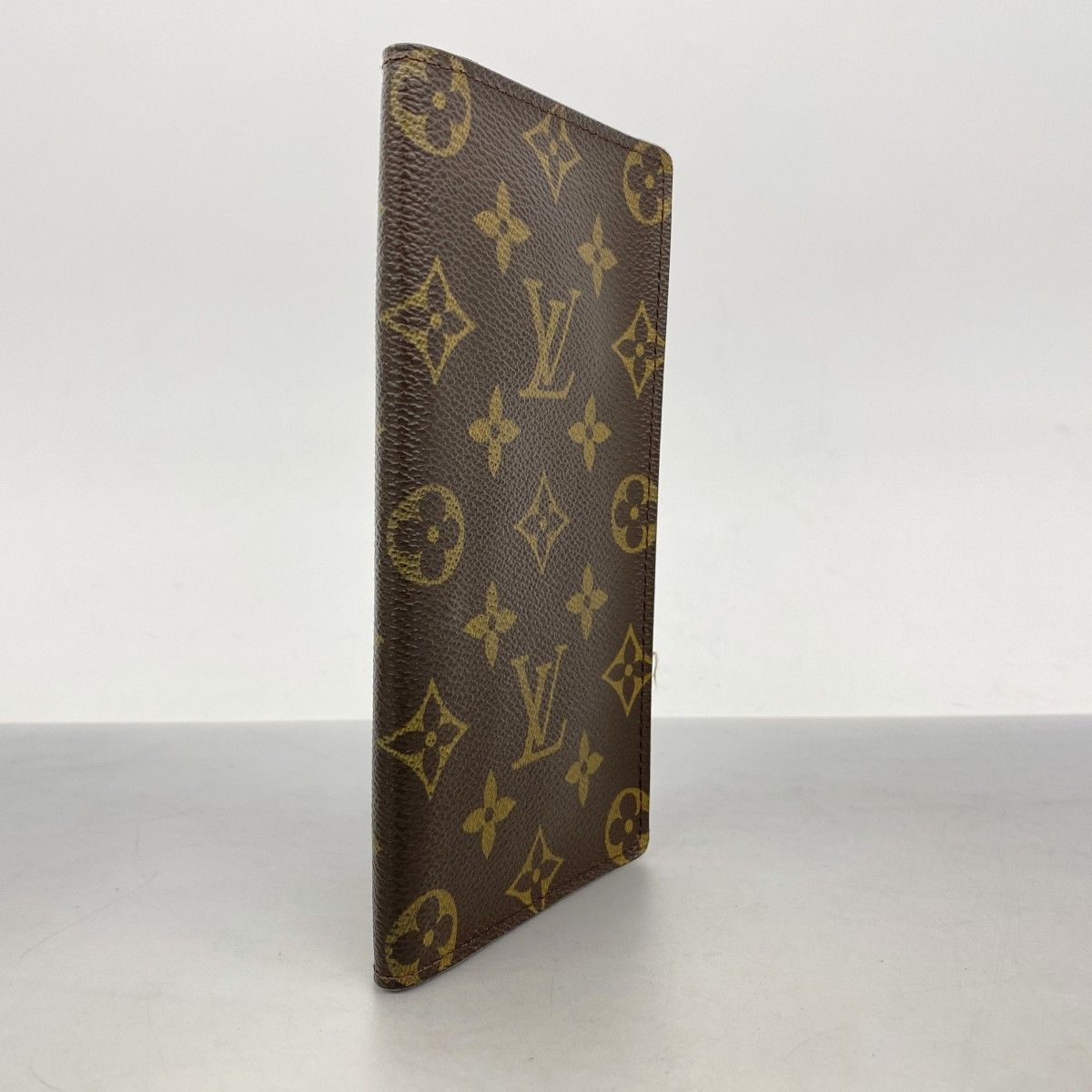 5 oe 5029 ルイヴィトン 長札入れ モノグラム ポルトカルトクレディ円 M 60825 ブラウン メンズ レディース ユニセックス