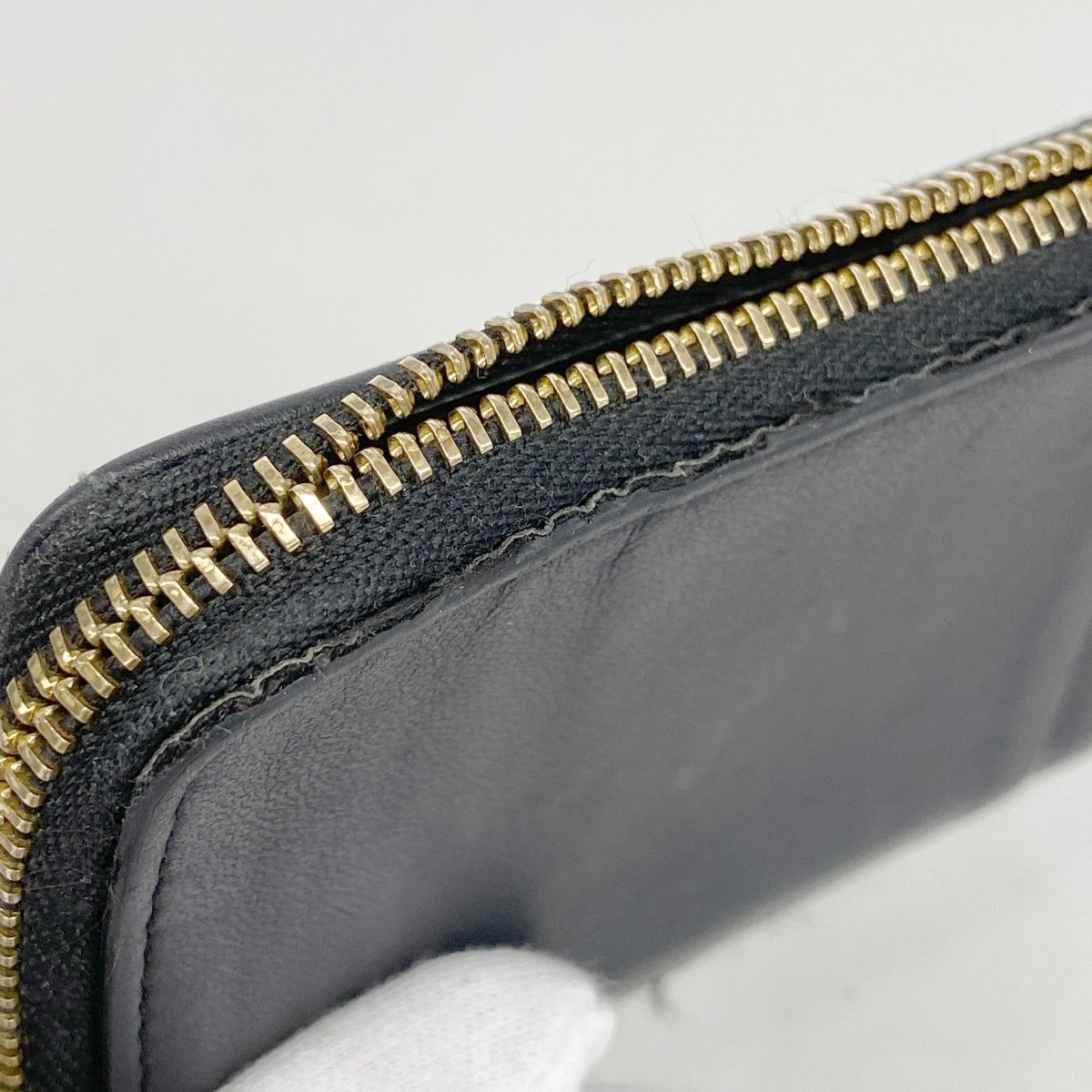 5oe5036】クリスチャンディオール コインケース カナージュ レザー