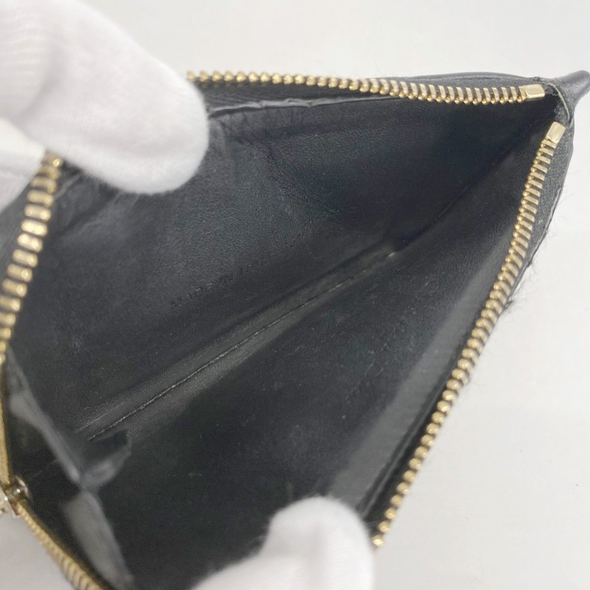 5oe5036】クリスチャンディオール コインケース カナージュ レザー