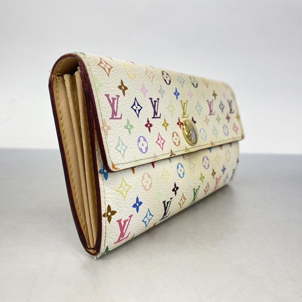 5 oe 5124 ルイヴィトン 長財布 モノグラム マルチカラー ポルトフォイユサラ M 93532 ブロン レディース