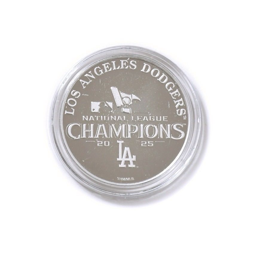 MLB ドジャース 2025 ナショナルリーグ制覇 記念コイン Los Angeles Dodgers N L Champions 大谷翔平 山本由伸 佐々木朗希 The Highland Mint シルバープレートコイン