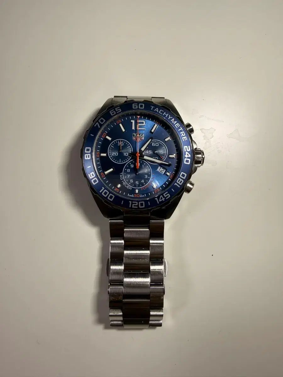  タグ ホイヤー フォーミュラ 1 クロノグラフ デニムブルーダイアル ナイロンジャケット 自動巻き時計 腕時計(アナログ)