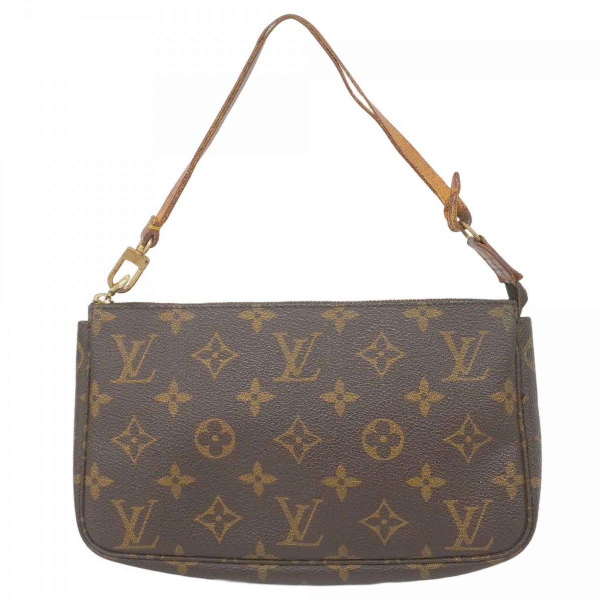 5 oe 5257 ルイヴィトン ポーチ モノグラム ポシェットアクセソワール M 51980 ブラウン レディース
