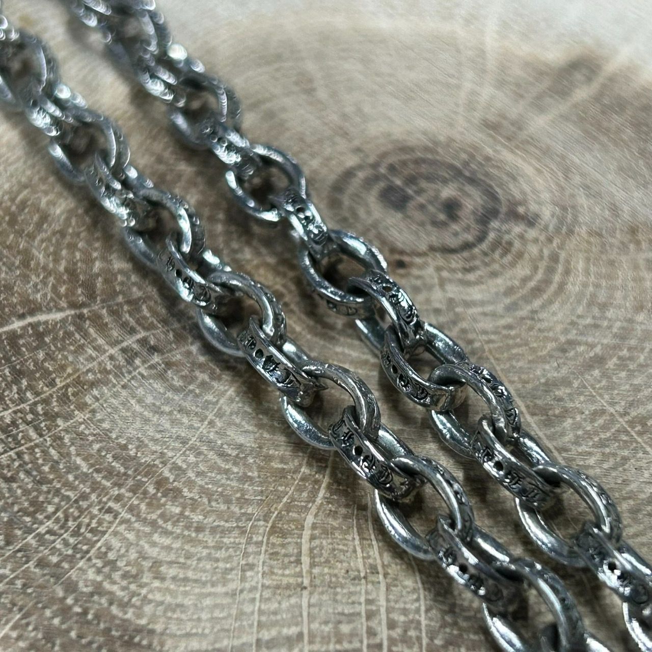 新品未使用 Silver925 シルバー925 ペーパーチェーン ネックレス 50cm