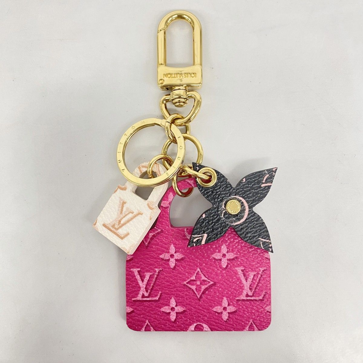 5oe5348】ルイヴィトン キーホルダー モノグラム ポルトクレイリュ