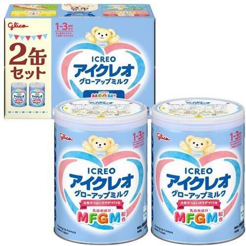 訳あり 箱 アイクレオ グローアップミルク 缶(820g×2缶) 粉ミルク
