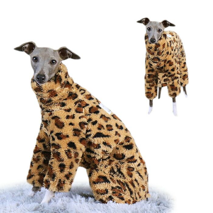 犬用品 【3XLサイズ】イタグレ ふわふわ ロンパース イタグレ服 冬 犬