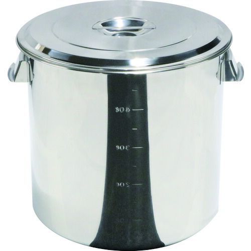 スギコ ステンレスキッチンポット蓋付 ５００ｘ５００ ９４Ｌ 手付