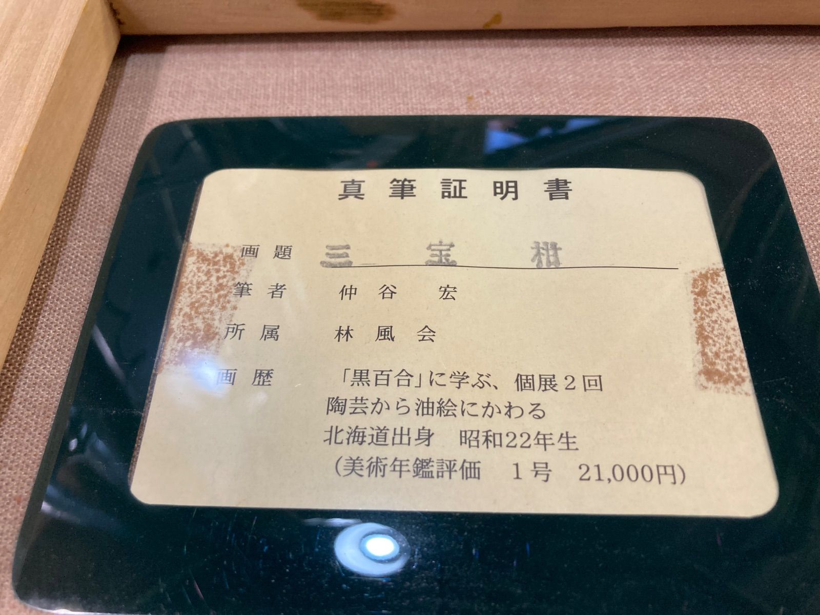 肉筆 仲谷宏 「三宝柑」 林風会会員 F4号 油彩 絵画 - メルカリ