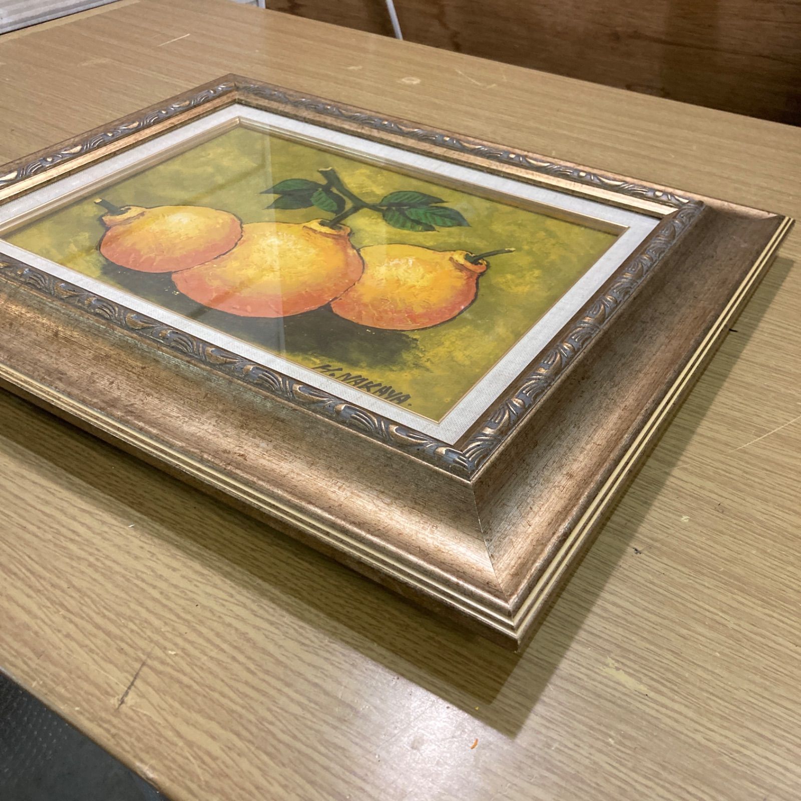 肉筆 仲谷宏 「三宝柑」 林風会会員 F4号 油彩 絵画 - メルカリ