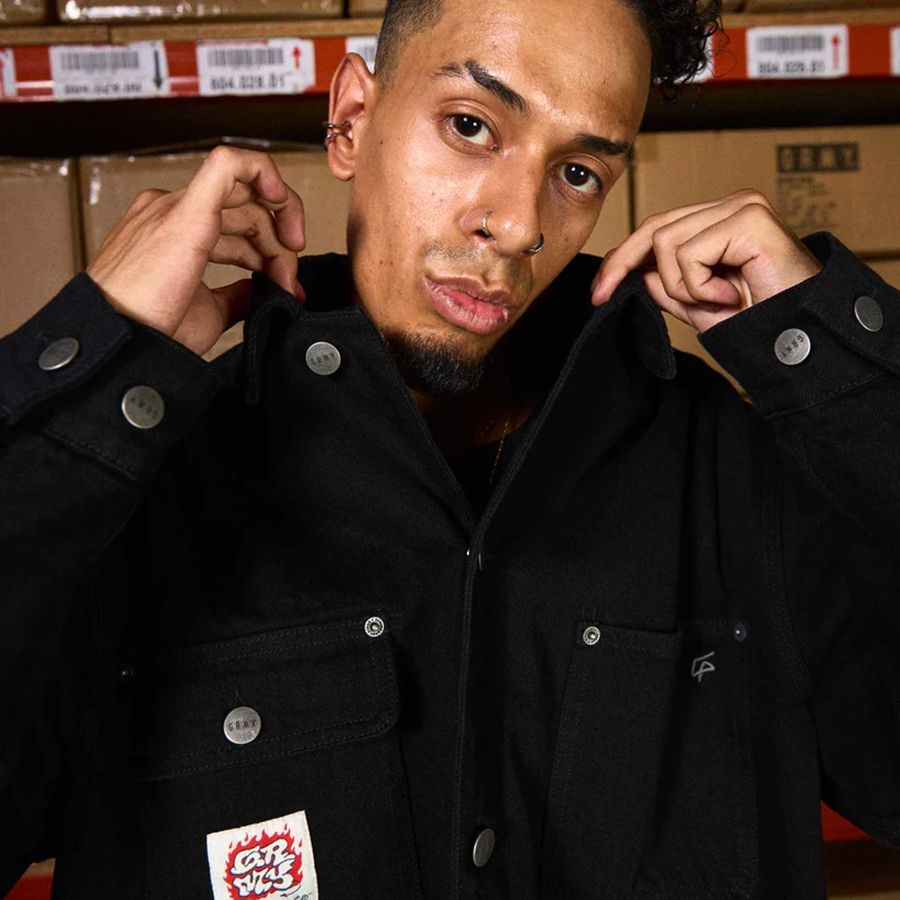 GRIMEY THE SHELTER DENIM COAT【BLACK】 (M・L・XL)(グライミー 通販 