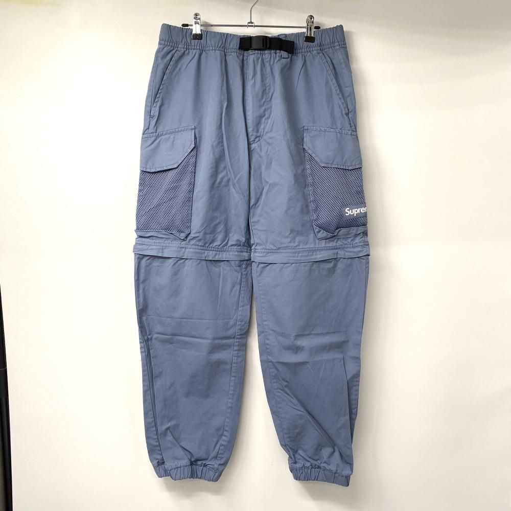中古】Supreme 21SS Mesh Pocket Belted Cargo Pant ブルー サイズS