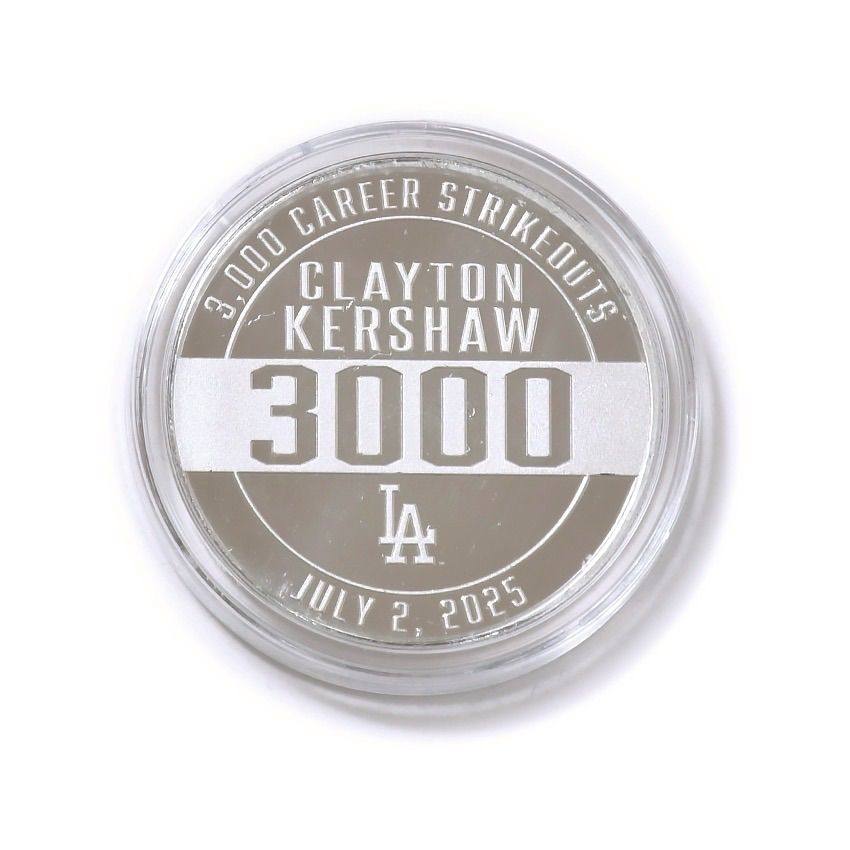 ドジャース クレイトン・カーショウ 3000奪三振 記念コイン 2025年7月2