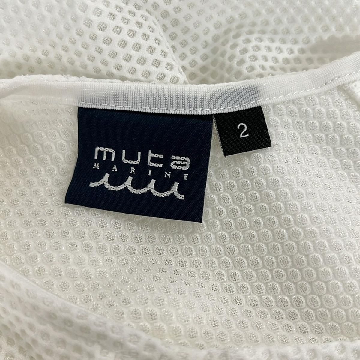  muta ムータ ワンピース サイズ2 M レディース 白 ノースリーブ マキシ丈 メッシュ その他 ワンピース