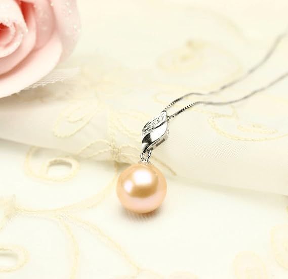 つやたま 最 特品 大粒11-12ｍｍ 一粒 本真珠ネックレス イエローピンクカラー シルバー925 一粒パールネックレス