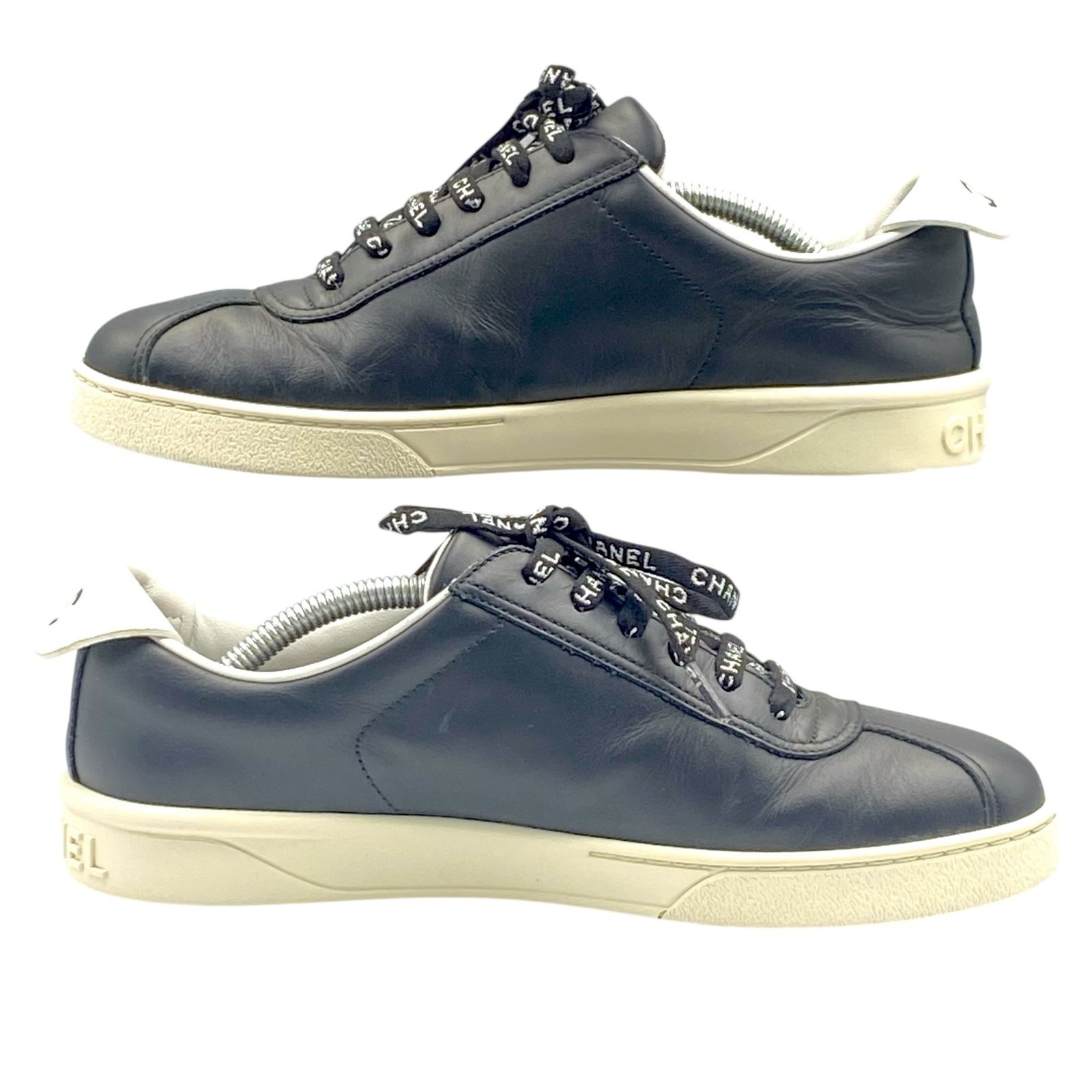 未使用品 CHANEL シャネル ココマーク スニーカー ロゴ レザー