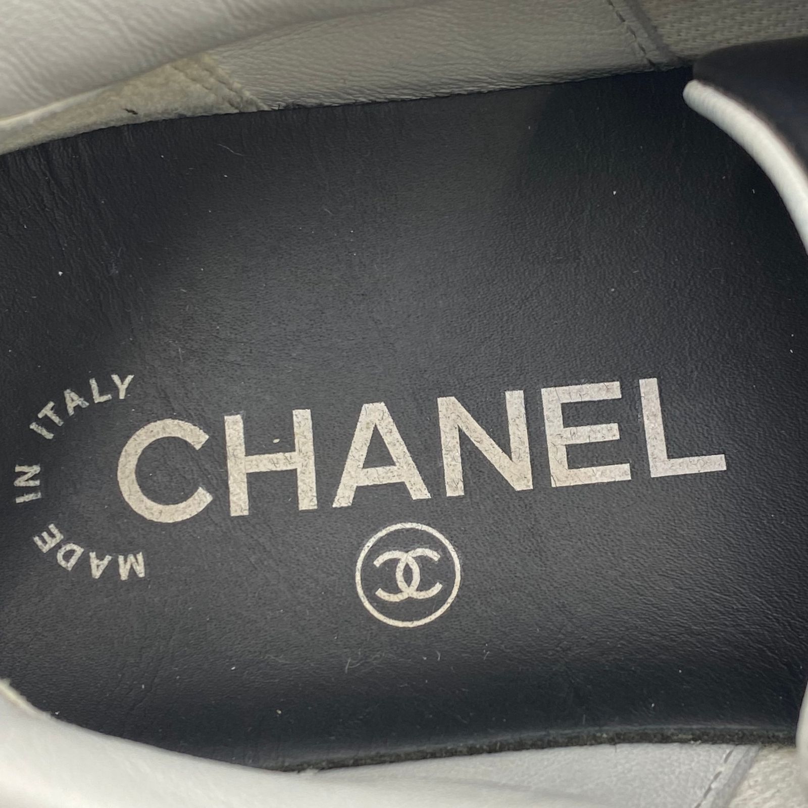 未使用品 CHANEL シャネル ココマーク スニーカー ロゴ レザー