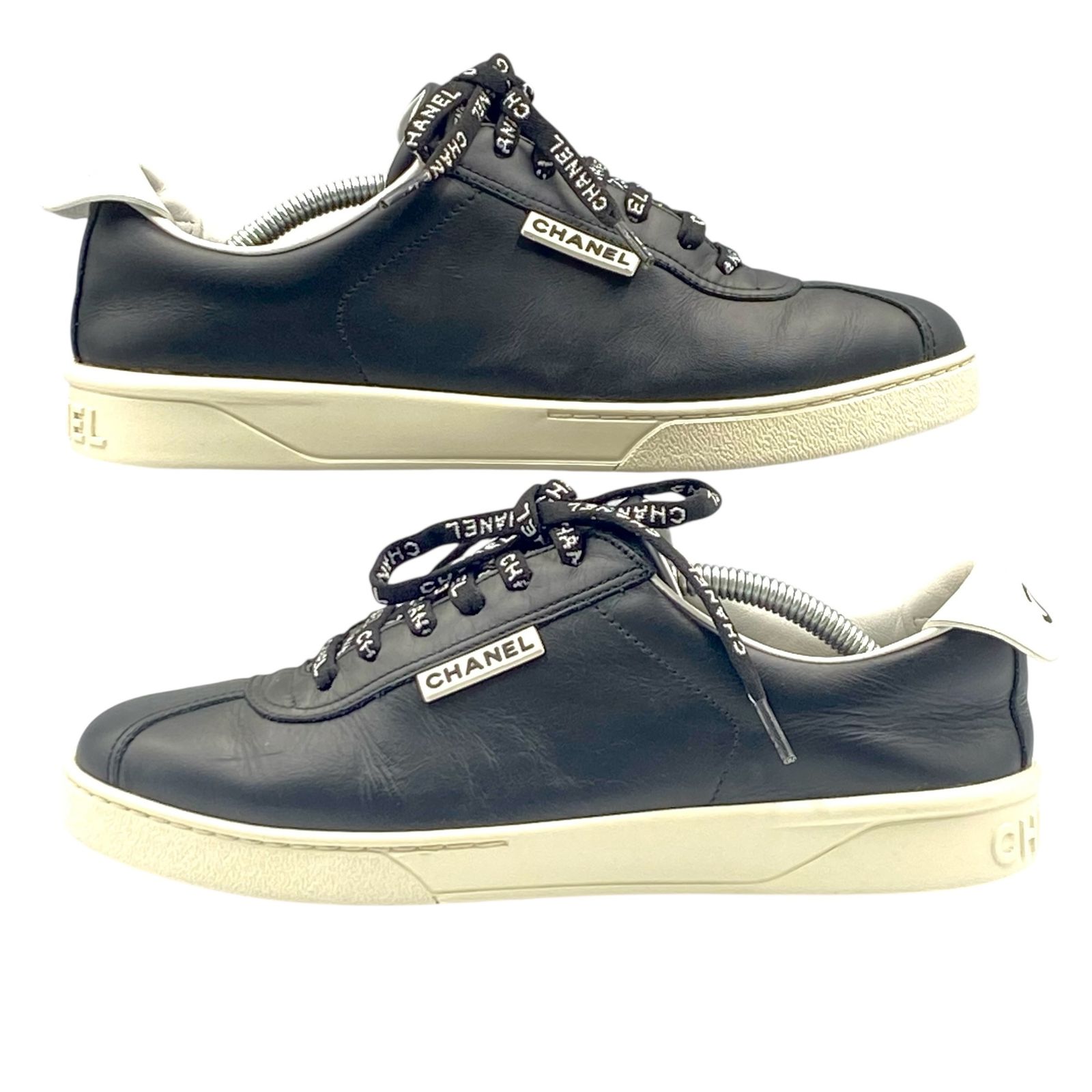 未使用品 CHANEL シャネル ココマーク スニーカー ロゴ レザー