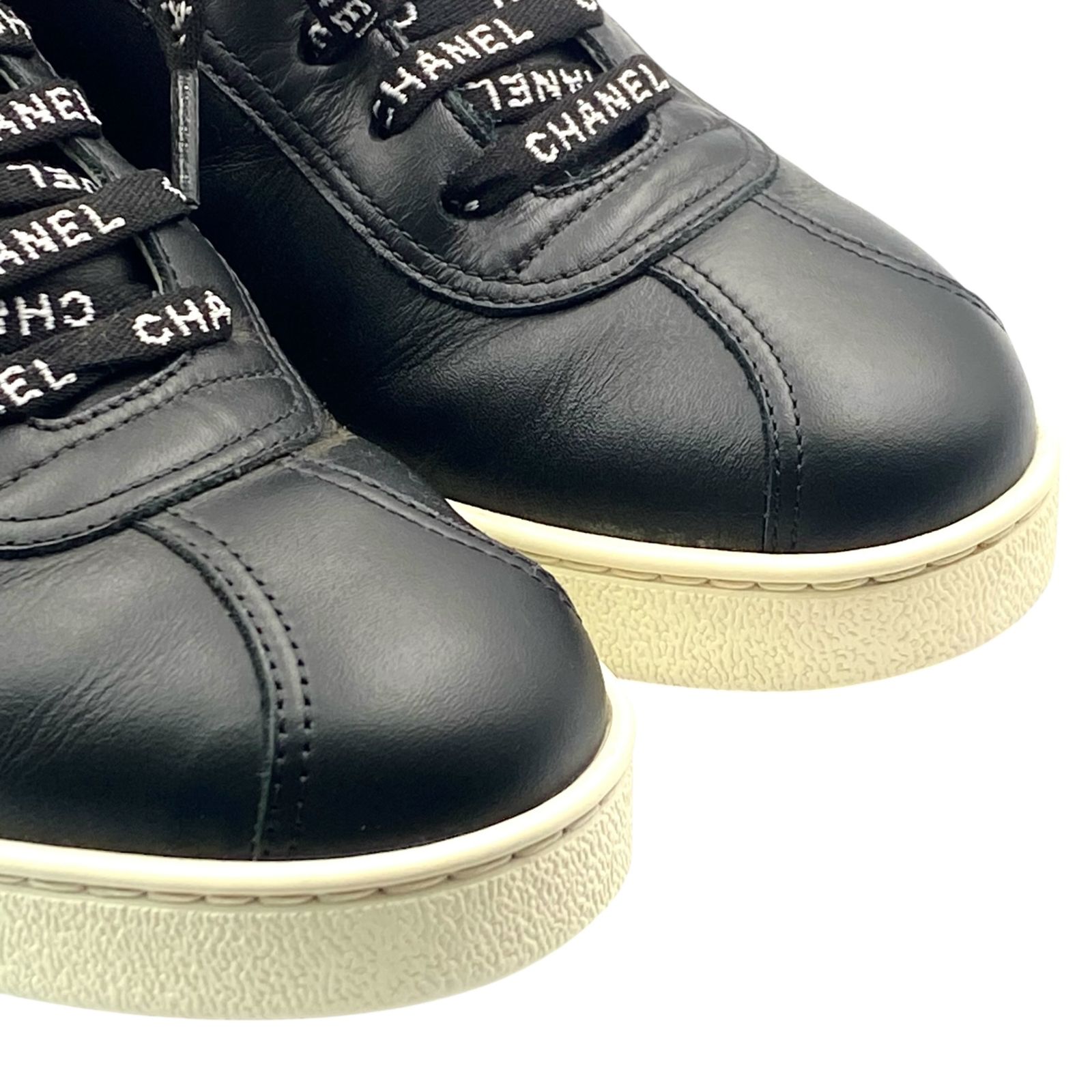 未使用品 CHANEL シャネル ココマーク スニーカー ロゴ レザー