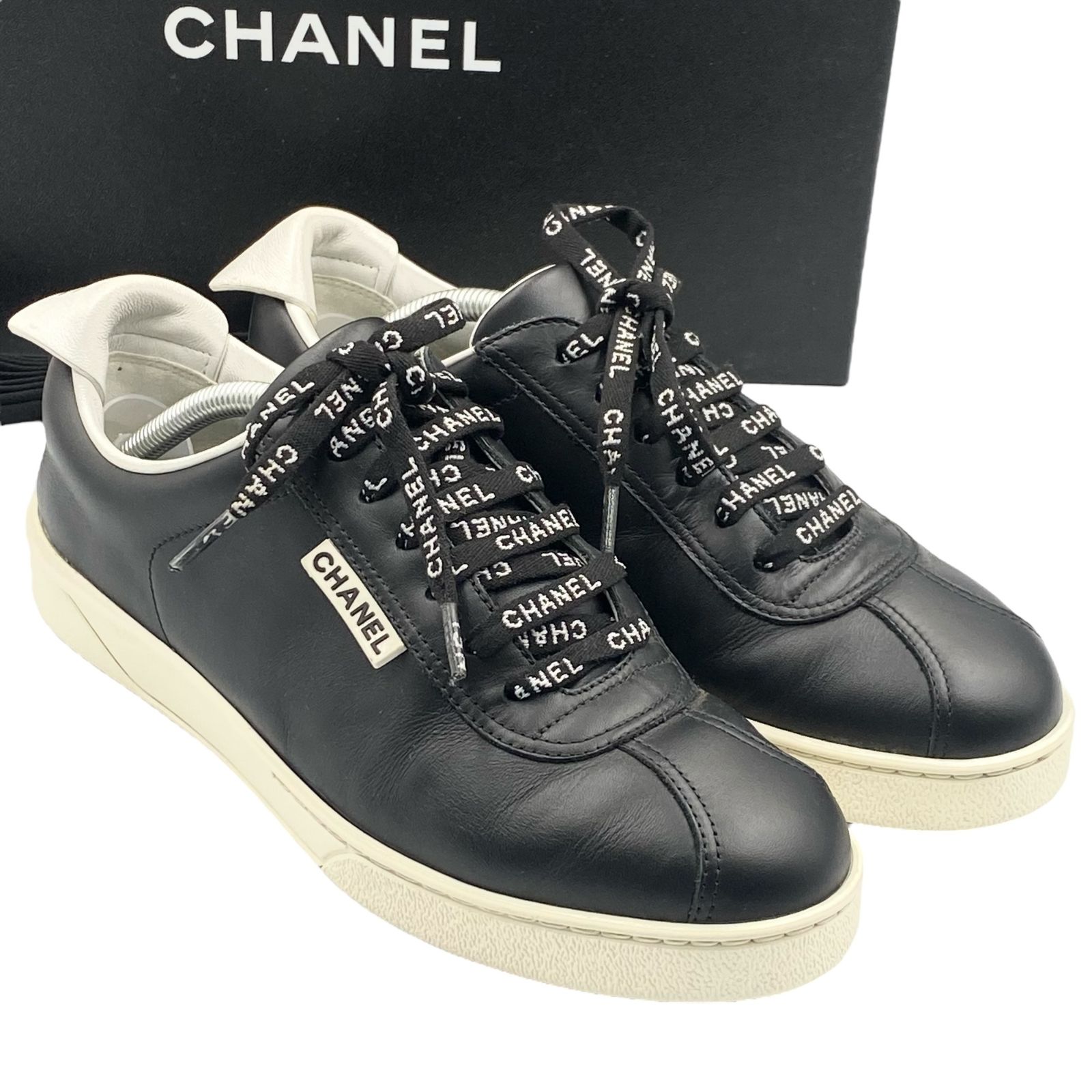 未使用品 CHANEL シャネル ココマーク スニーカー ロゴ レザー