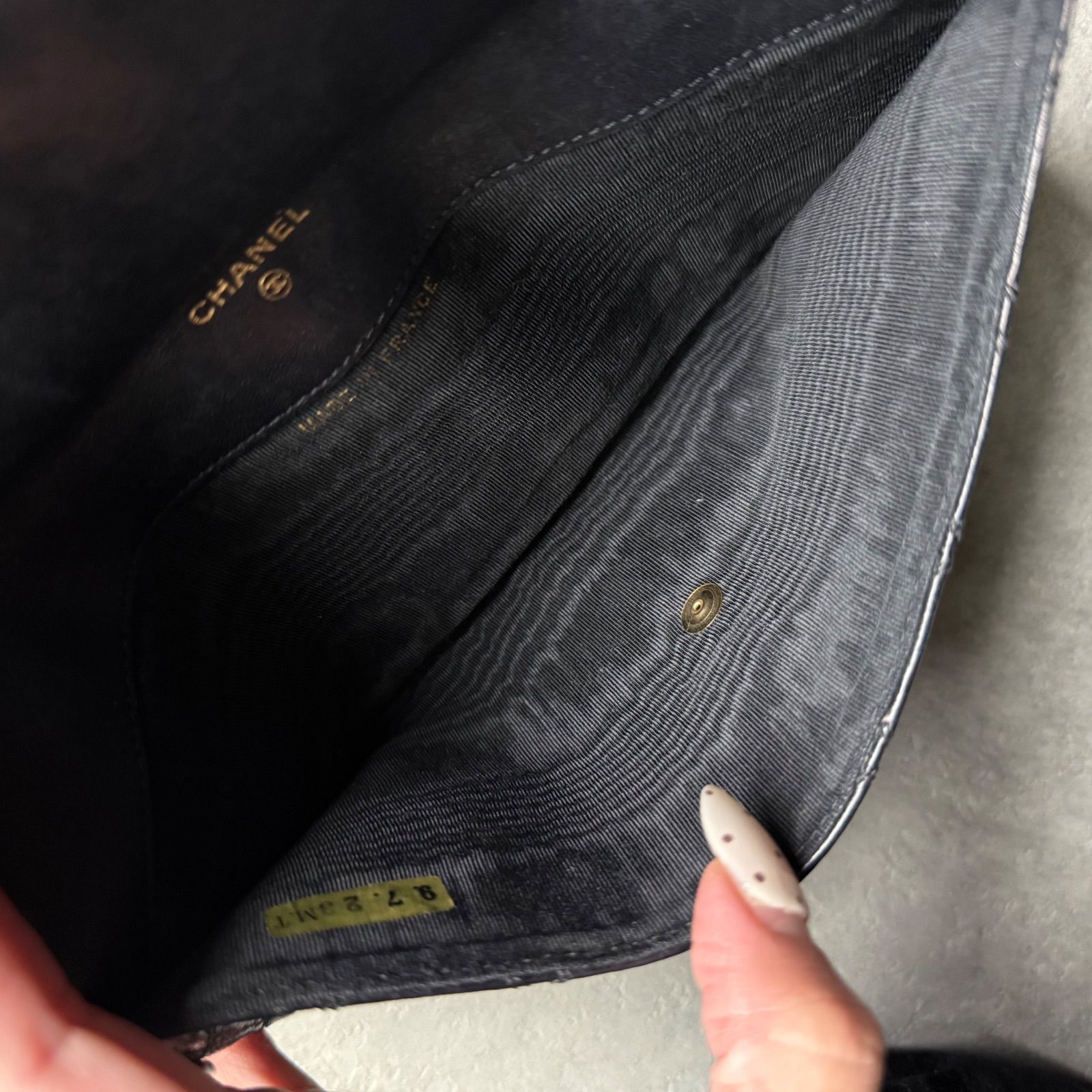 希少 CHANEL シャネル ビコローレ 二つ折り長財布 札入れ レザー