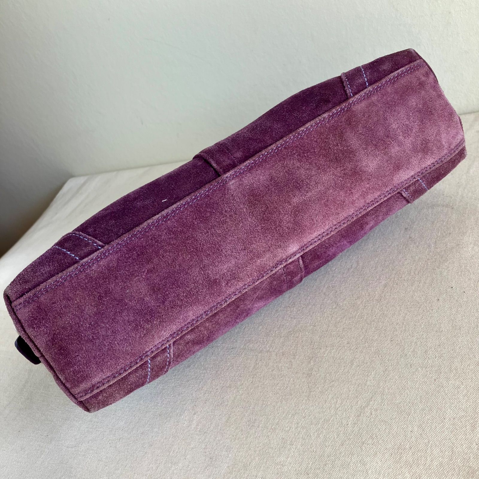 COACH Vintage Y2K Hampton Demi Suede Small Hobo Shoulder Bag 