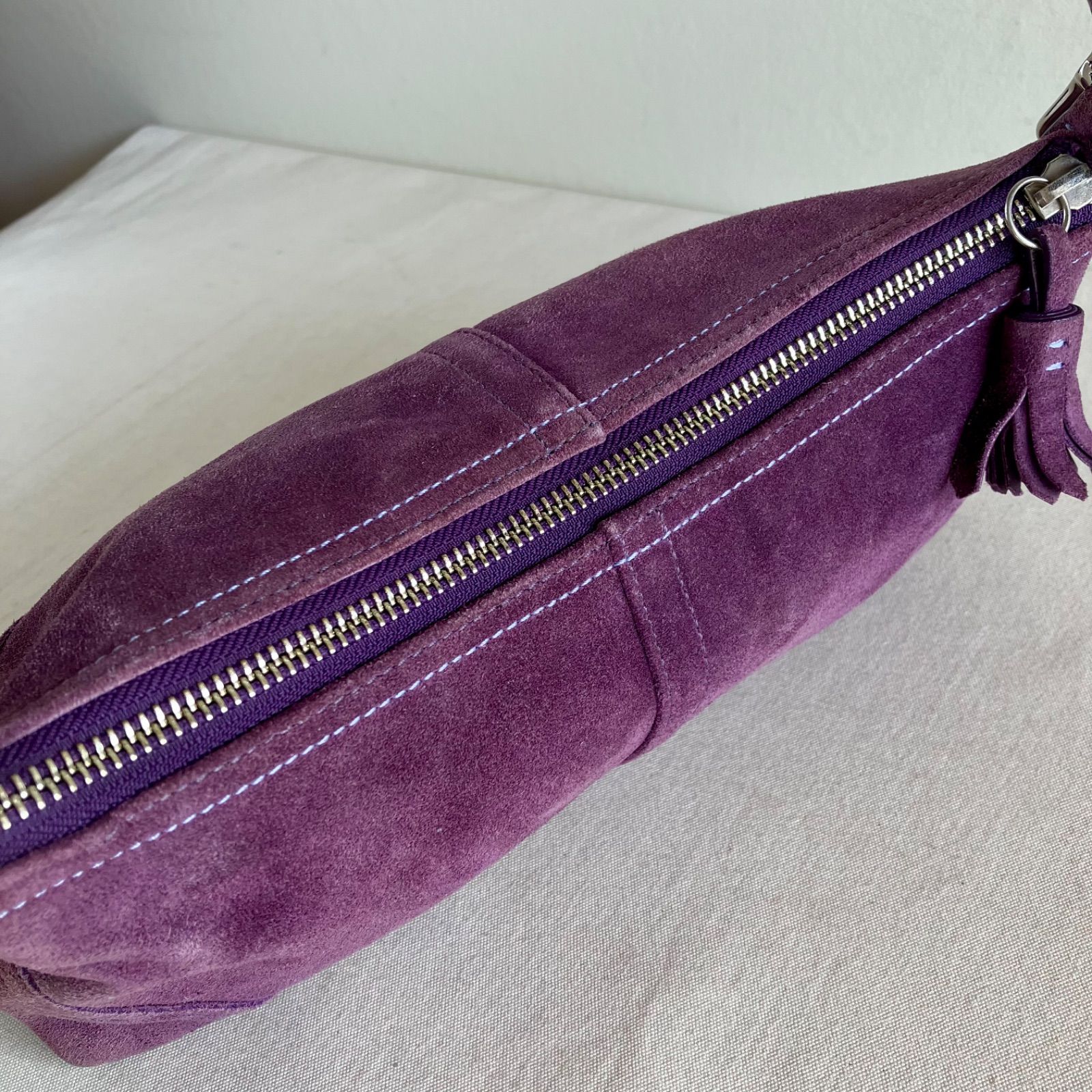 COACH Vintage Y2K Hampton Demi Suede Small Hobo Shoulder Bag